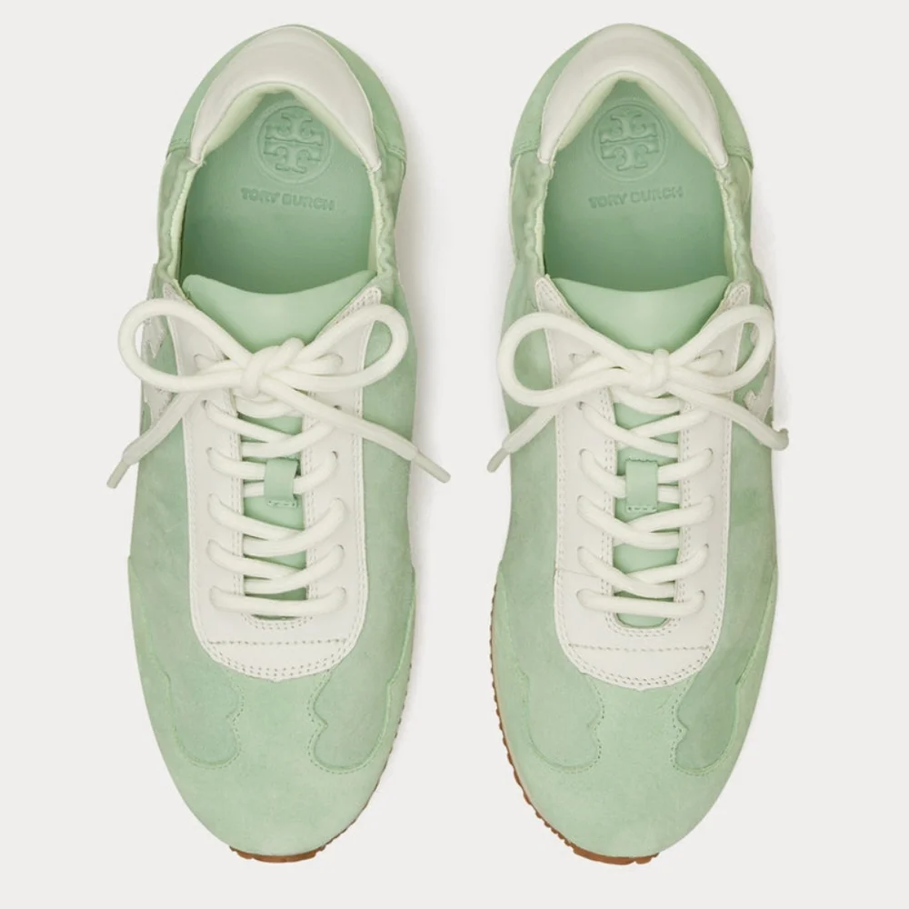 Tory Burch💥 Mint Chip Tiffany Green TT LOGO Womrnd Shoes Sneakers - Sz 9